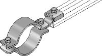 Скоба за тръба MQS-SP Галванизирани предварително сглобени тръбни с одобрение от FM за сеизмично укрепване на спринклерни тръби